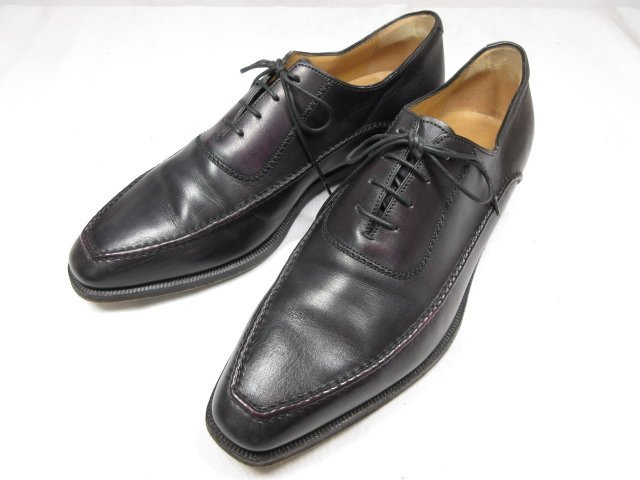 超美品 【Berluti ベルルッティ】 0849 内羽根 ドレスシューズ 紳士靴 (メンズ) size7.5 ネイビー～ブラック～ダークパープル ●18HT2030●_画像1