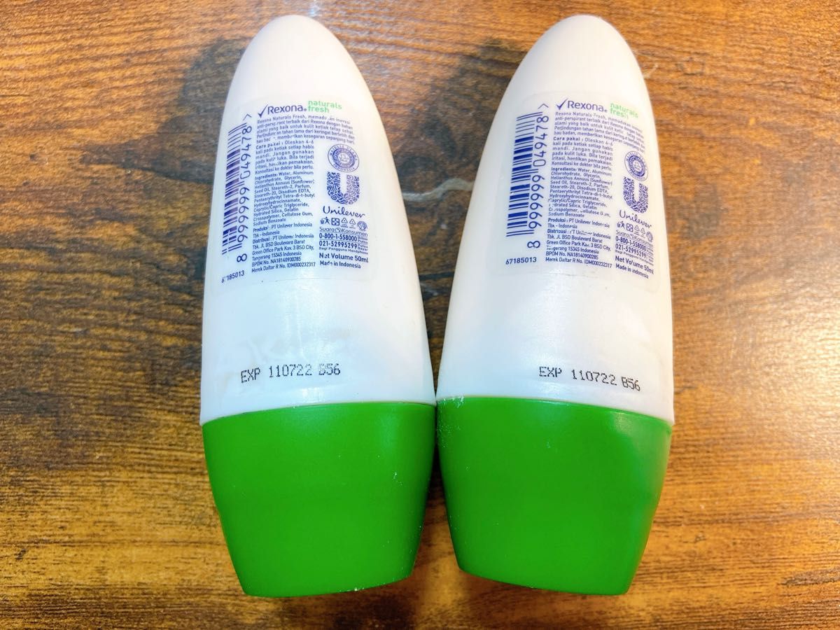 新品 Rexona レクソナ デオドラント ロールオン ナチュラルフレッシュ45ml x 2本 制汗 ロールオン roll on