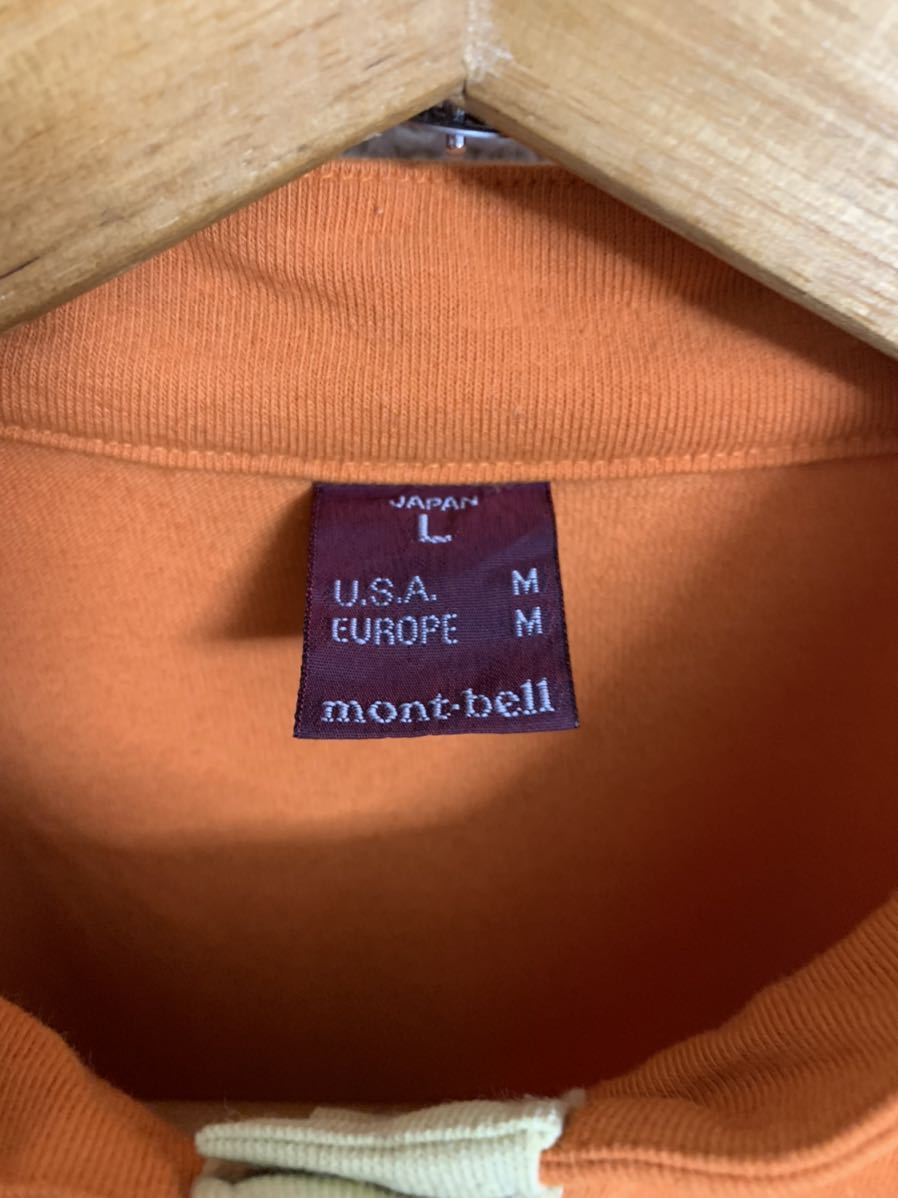 ［mont-bell］モンベル　半袖 オレンジ系　Lサイズ Y1192_画像2