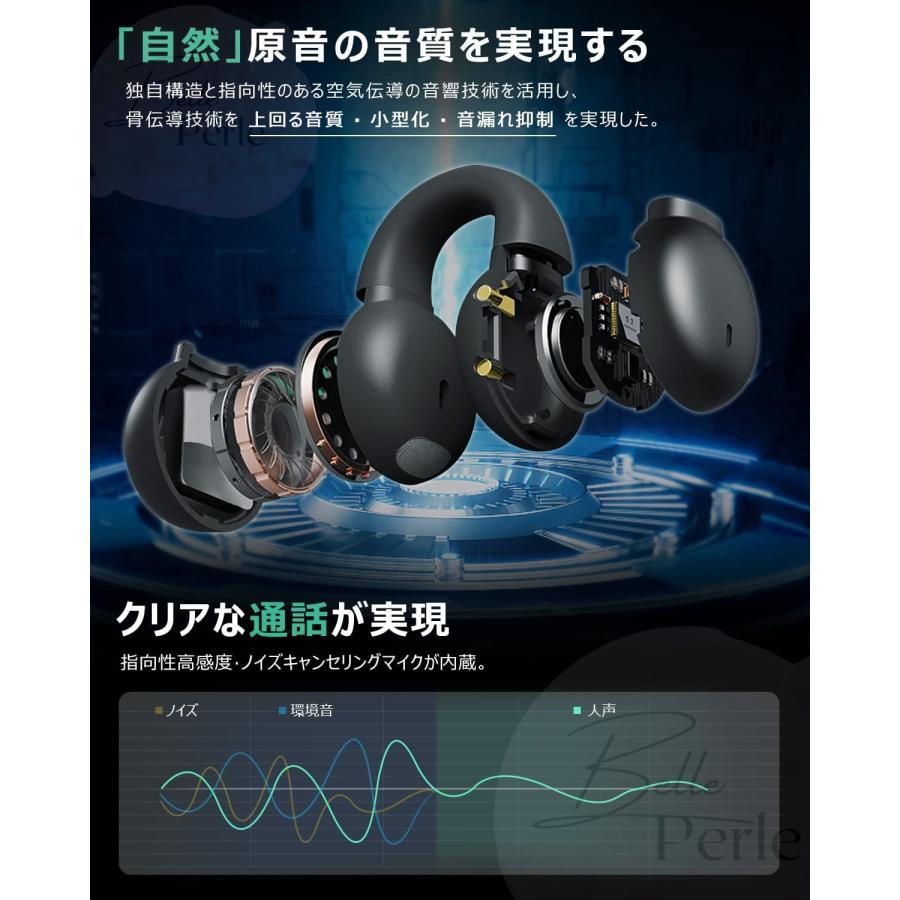 monQiQi イヤホン ワイヤレス iphone bluetooth5.3 通話 片耳 耳掛け 骨伝導 Android 防水 両耳 スポーツ 空気伝導 軽量 HIFI 母の日_画像5