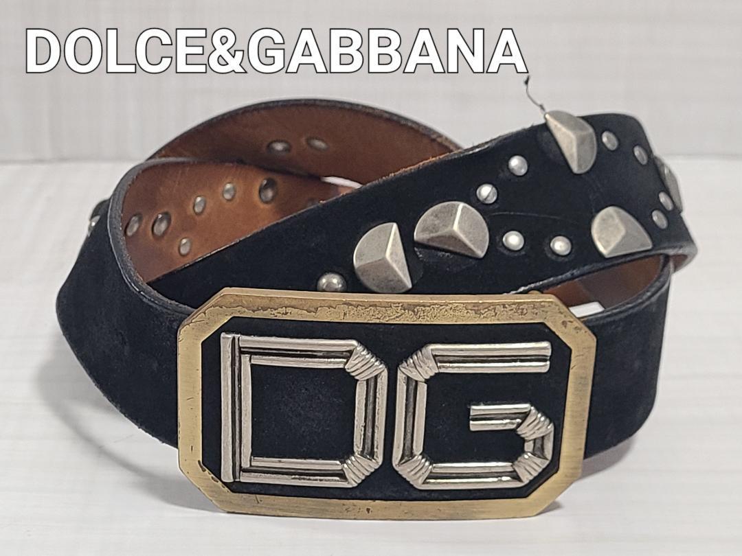 DOLCE&GABBANA ドルガバ ベルト 95cm ゴールド ブラウン-