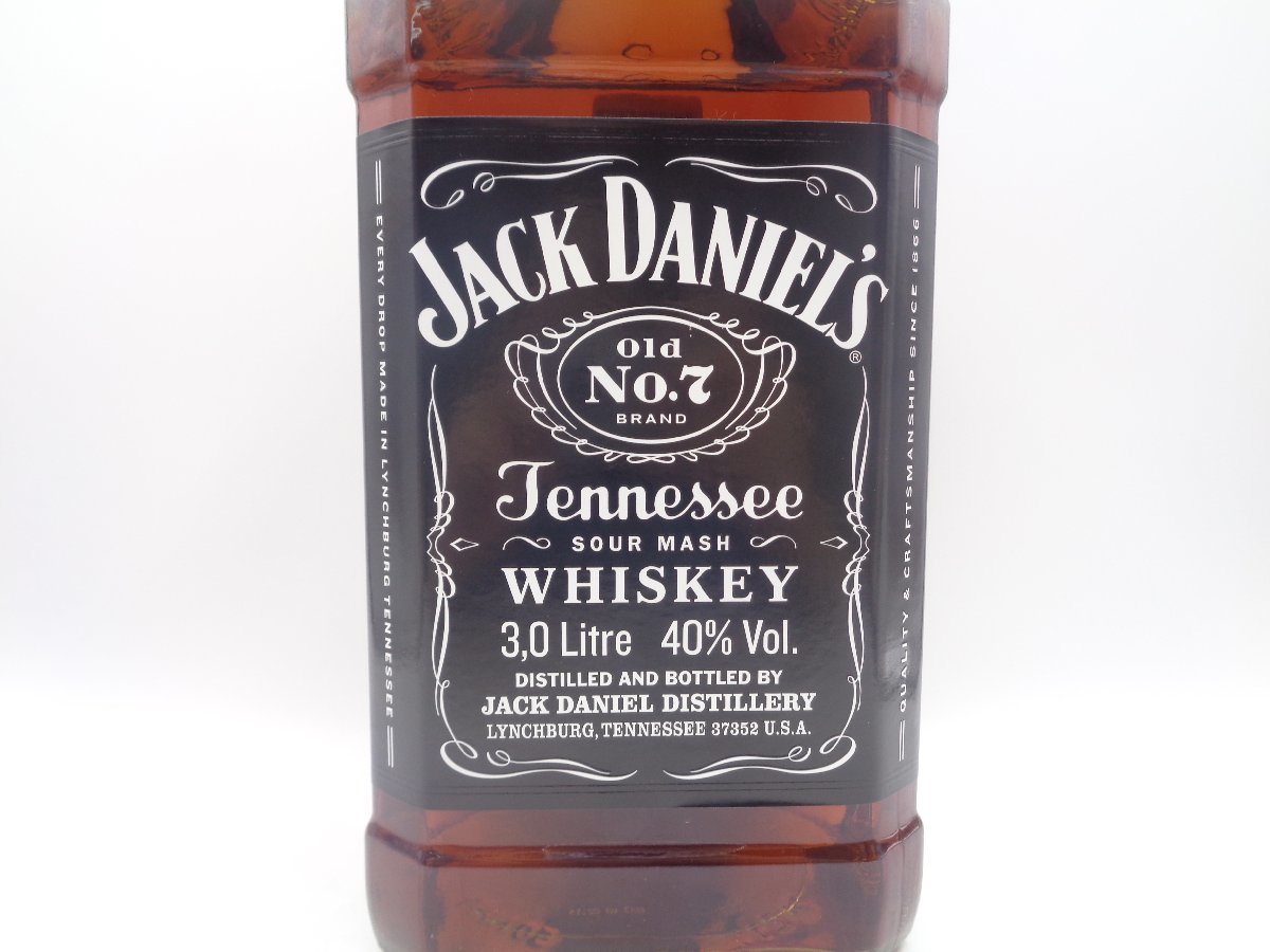 【同梱不可】特大 JACK DANIEL'S Old NO.7 ジャック ダニエル テネシー ウイスキー 未開封 古酒 3000ml 40％ X225683_画像5