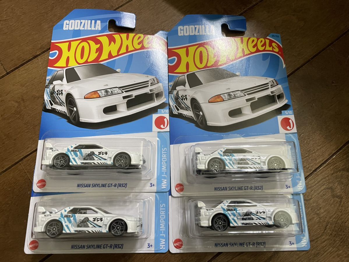 送料込4台セット ホットウィール NISSAN SKYLINE GT-R R32 ニッサン スカイライン hotwheels GTRの画像1