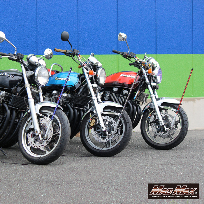 MADMAX 汎用 オートバイ用 旗棒黒 LED ホワイト発光 フラッグポール 750mm (MM50-0468-02W) マッドマックス_画像3