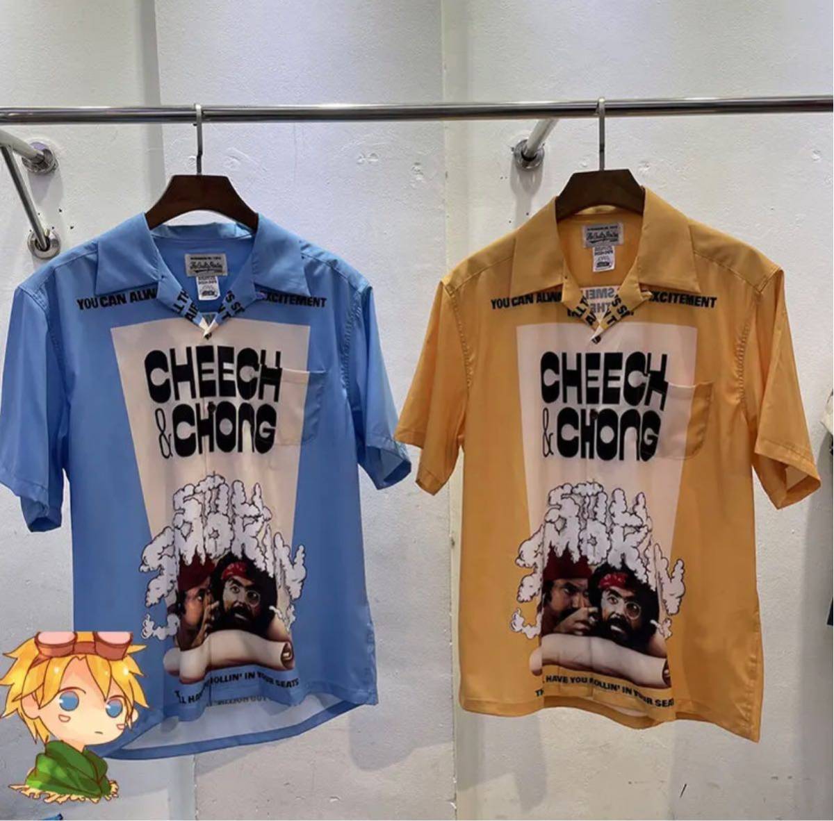 【新品未使用】【インポート】CHEECH & CHONG　ストリート　モデル 　春　夏　半袖　アロハ　チーチ&チョン 77　ファッション　S〜XL_画像4