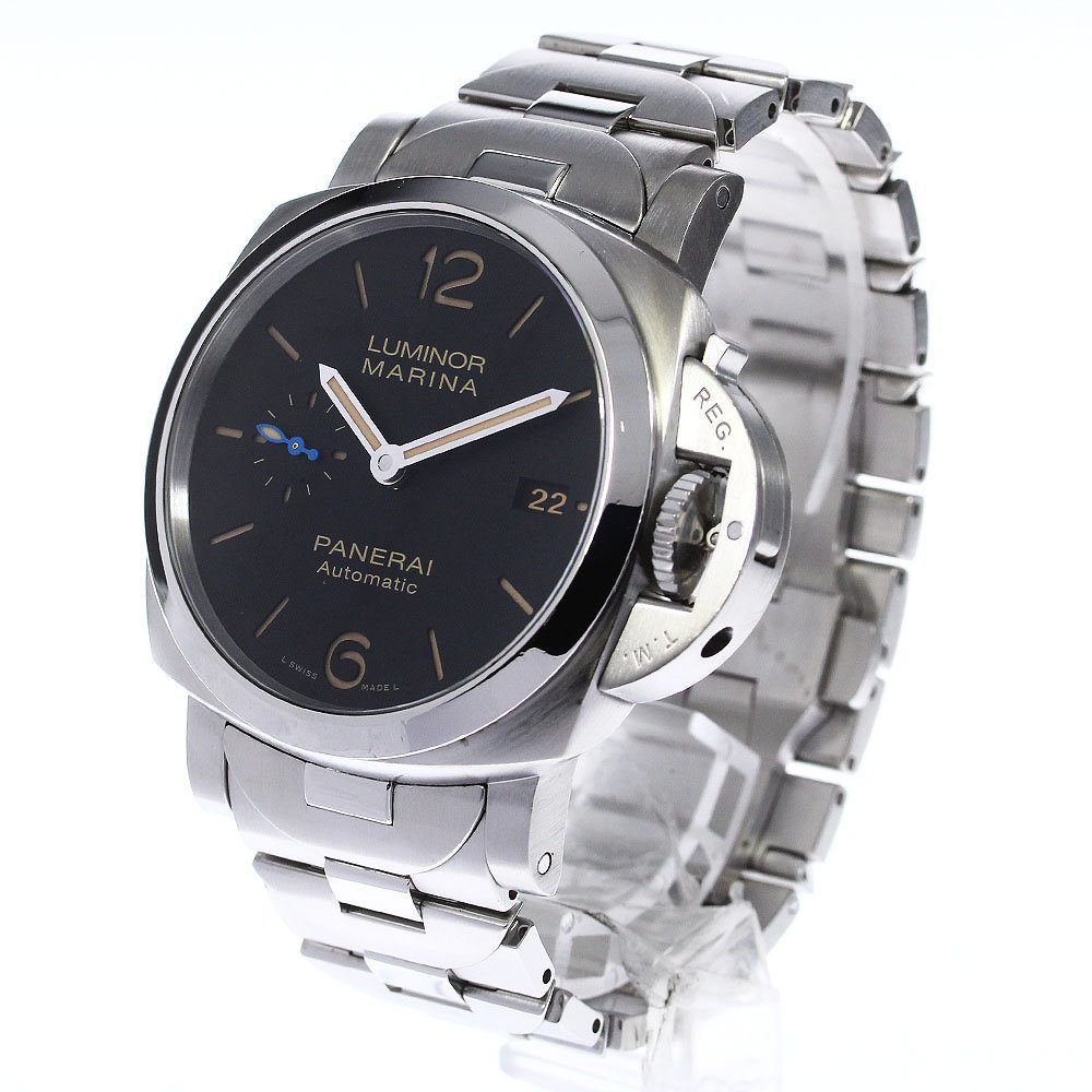 パネライ PANERAI PAM01312 ルミノール マリーナ 1950 3DAYS アッチャイオ デイト 自動巻き メンズ 良品 _755425_画像2