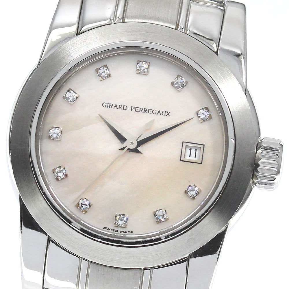 ジラール・ペルゴ GIRARD-PERREGAUX 8039 11Pダイヤ 自動巻き レディース 良品 _754533
