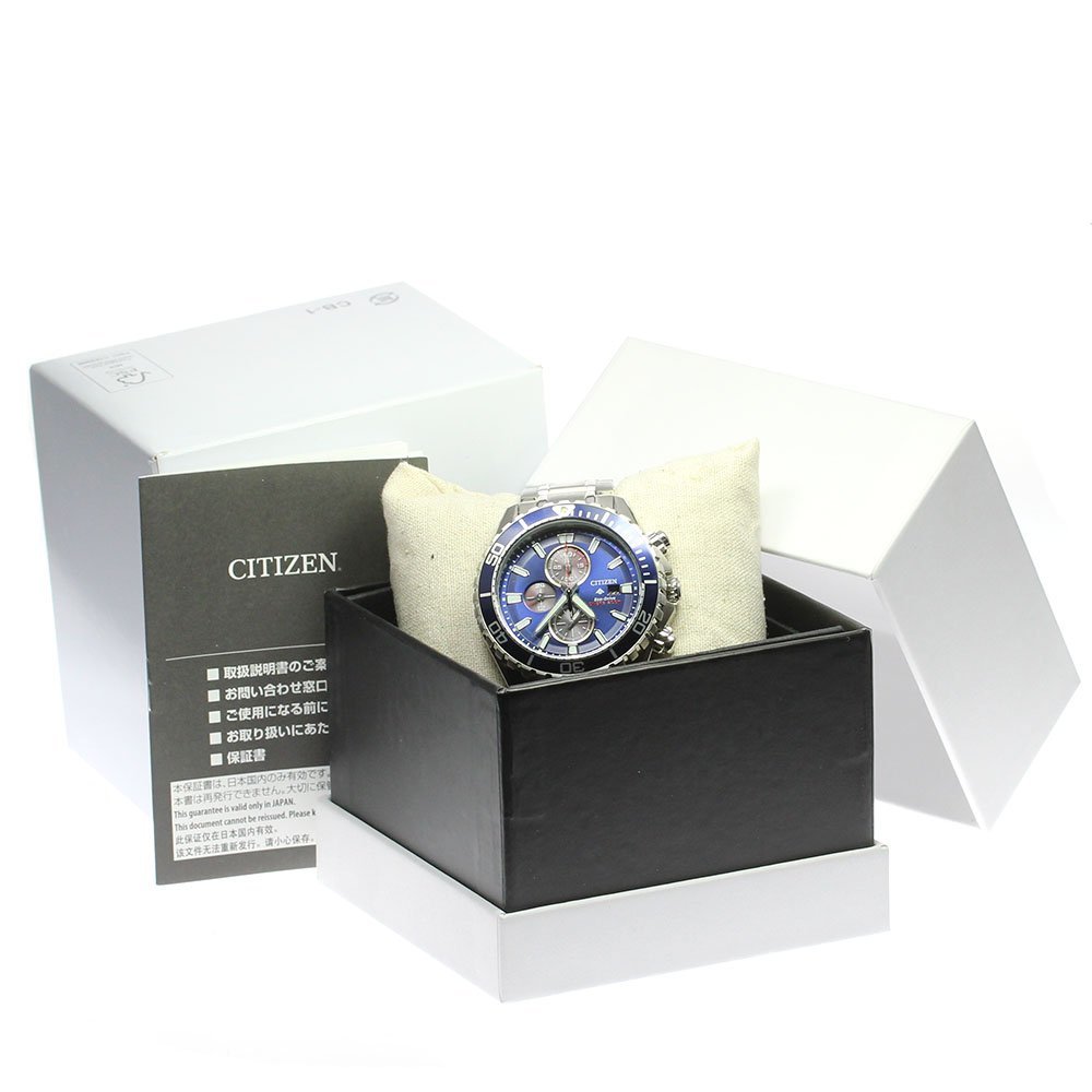 シチズン CITIZEN CA0710-91L プロマスター ダイバー クロノグラフ ソーラー メンズ 美品 箱・保証書付き_760085_画像2