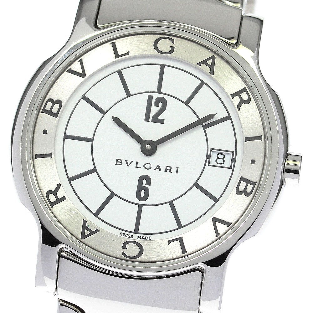 定番 ソロテンポ ST35S BVLGARI ブルガリ デイト 保証書付き_762644