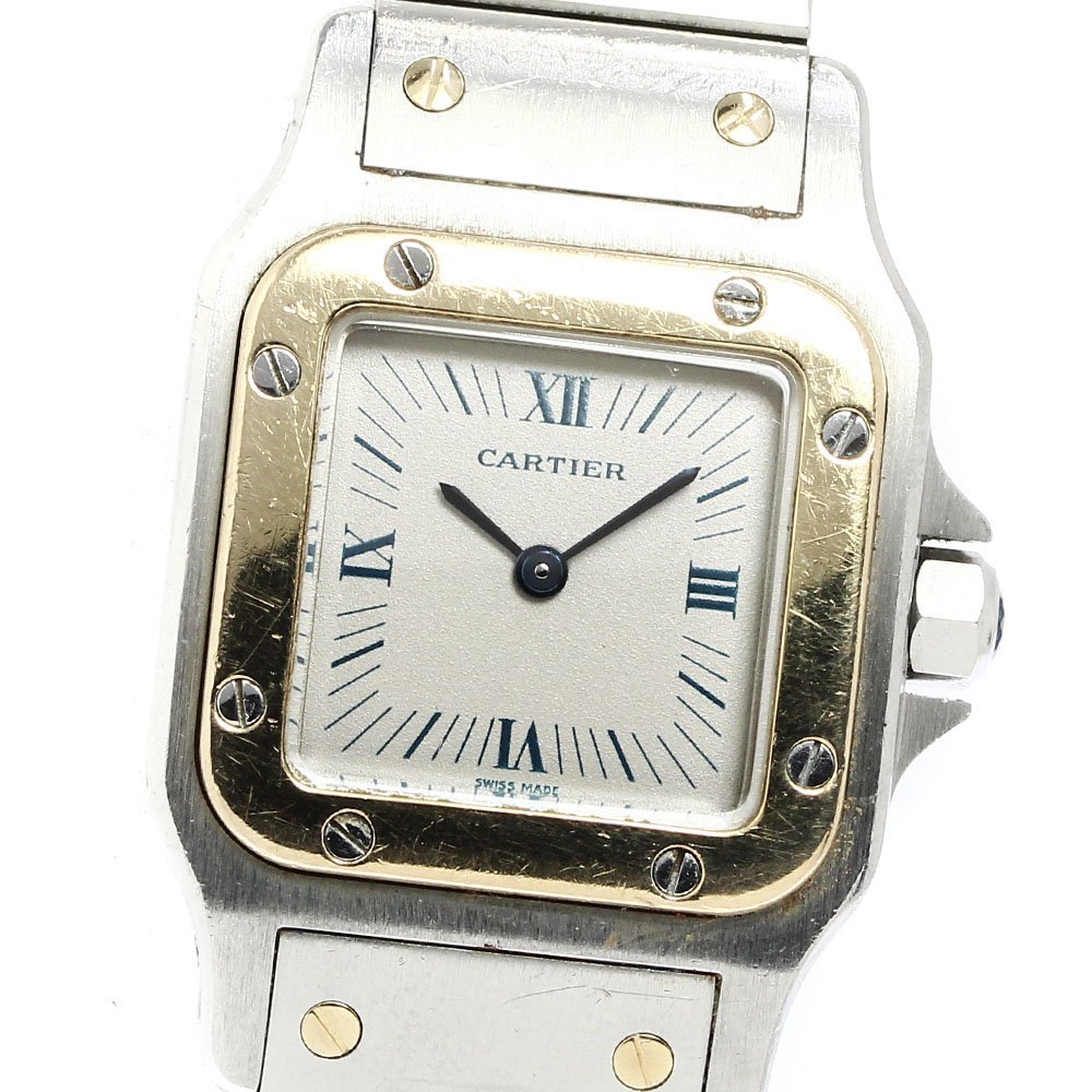 訳あり カルティエ CARTIER W20022C4 サントスガルベSM クォーツ レディース _760178_画像1