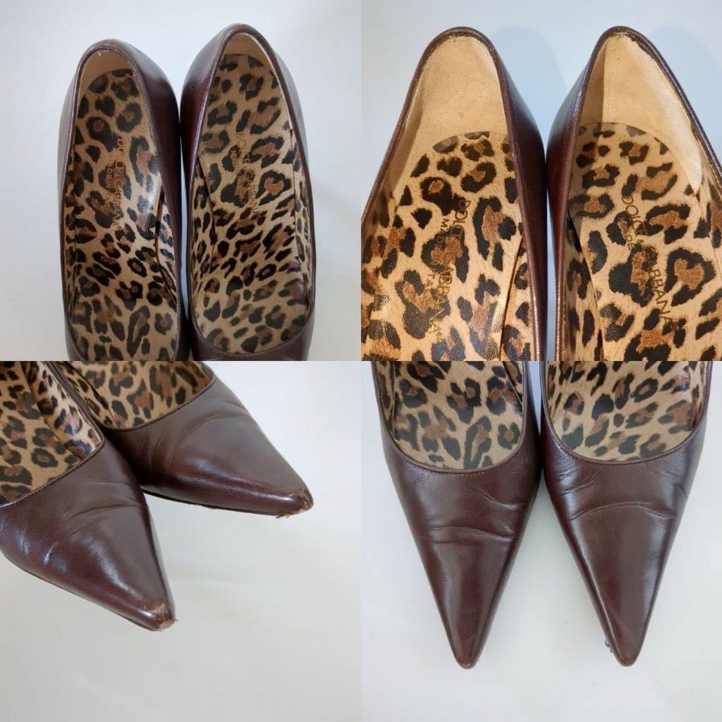 D&G Dolce & Gabbana heel pumps po Inte dotu tea Leopard pattern business commuting te-to22cm