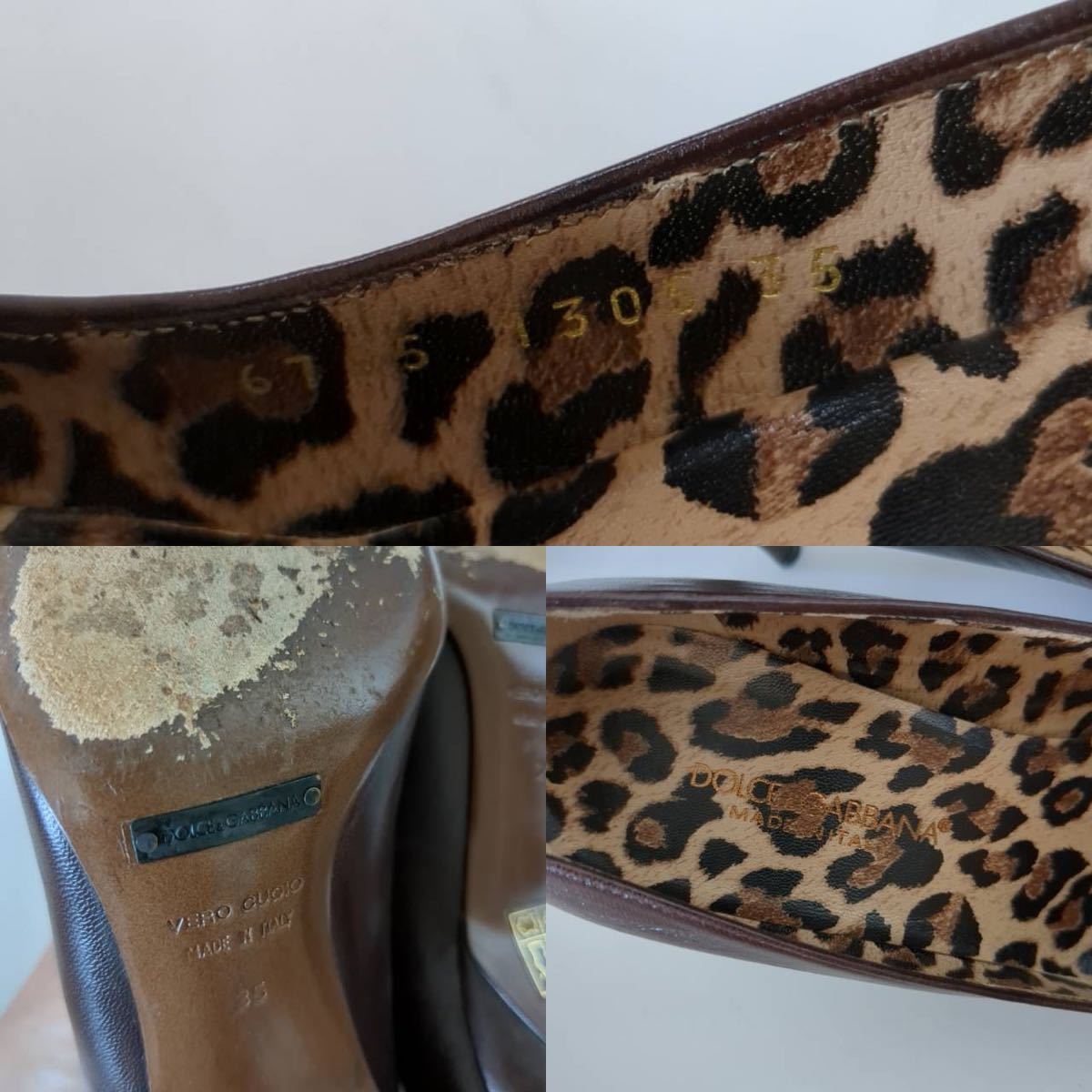 D&G Dolce & Gabbana heel pumps po Inte dotu tea Leopard pattern business commuting te-to22cm