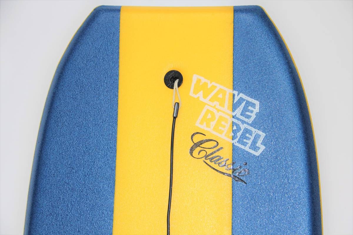 50%OFF 【匿名配送】WAVE リーシュ付き 約98×52cm ボディボード REBEL