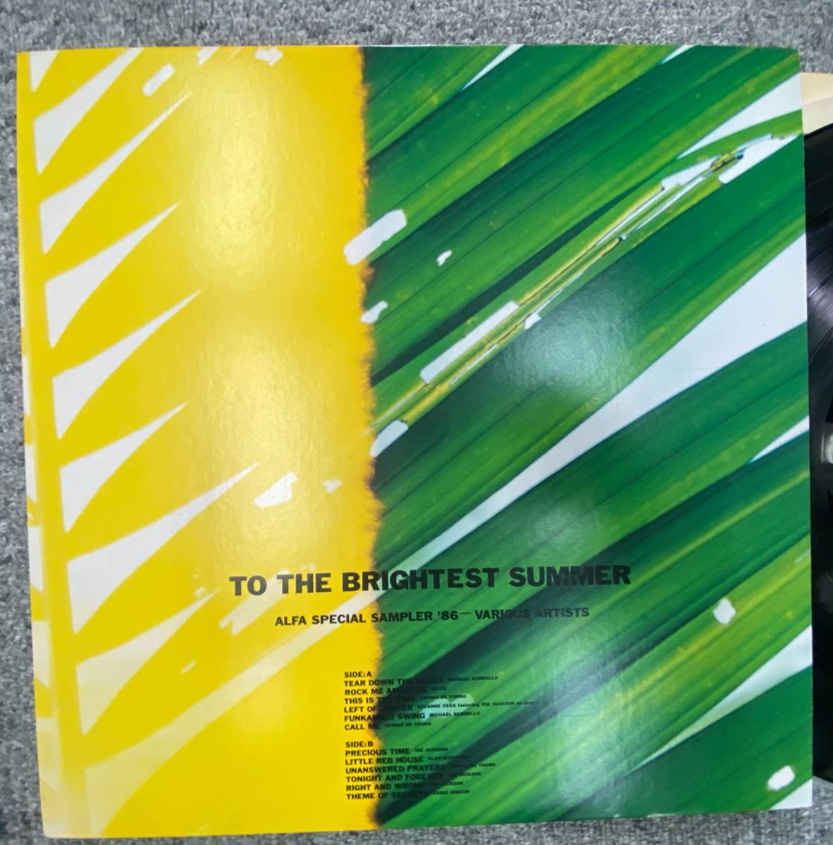 レコード TO THE BRIGHTEST SUMMER ALFA SPECIAL SAMPLER '86 ALAM-1040 230604-299_画像2