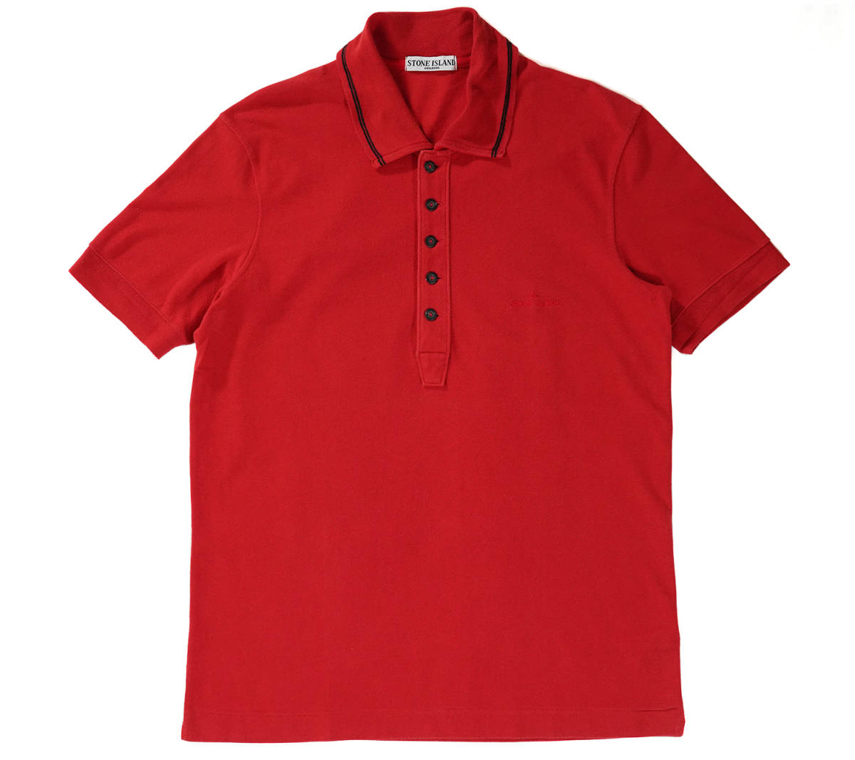 【セール】 「 48152C61 」XLサイズ ストーンアイランド 襟ライン ポロシャツ ロゴ刺繍 ISLAND STONE S/S 2008 XLサイズ以上