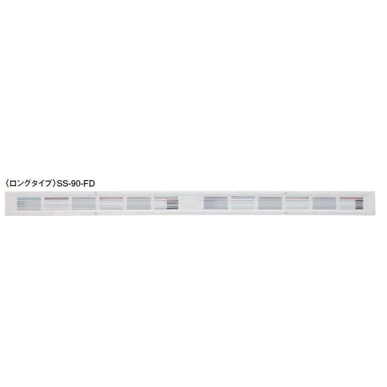 BXカネシン ファイヤーストップ45換気口 ロング SS-90-FD ホワイト 10台/1箱 送料無料