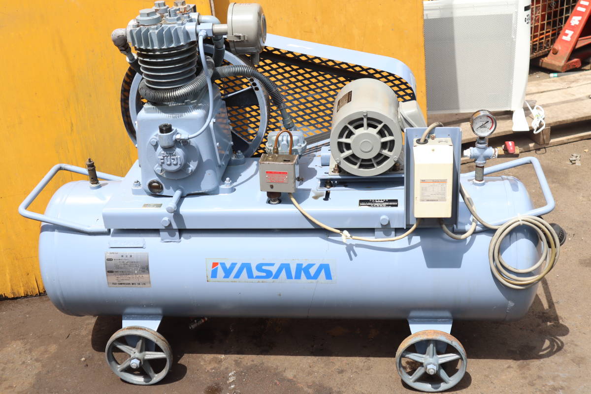 EARTH FUJI IYASAKA エアーコンプレッサー OW-33 2.2kW(3馬力) 三相200V 動作確認済 即決価格