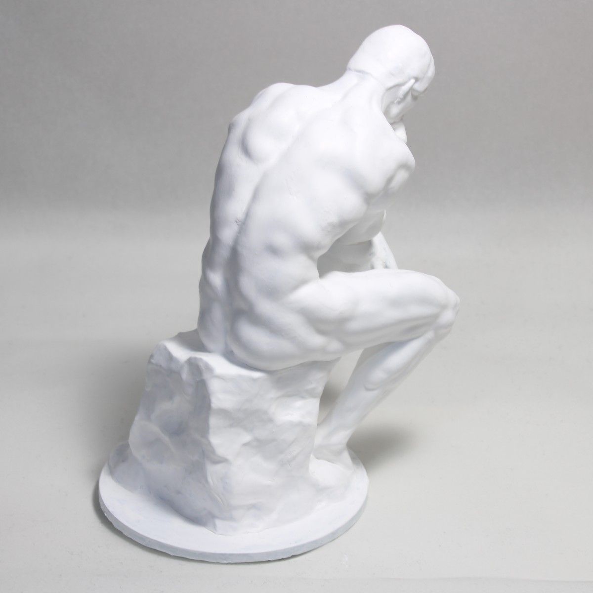 石膏像　デッサン　考える人　ホワイト　インテリア　彫刻　置物　レジン