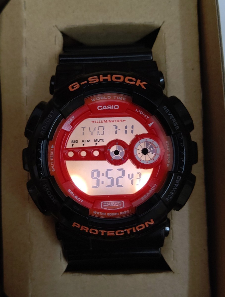 CASIO G-SHOCK GD-100HC-1JF ハイパーカラーズ オレンジ×ブラック デジタル 腕時計 美品 gshock_画像3