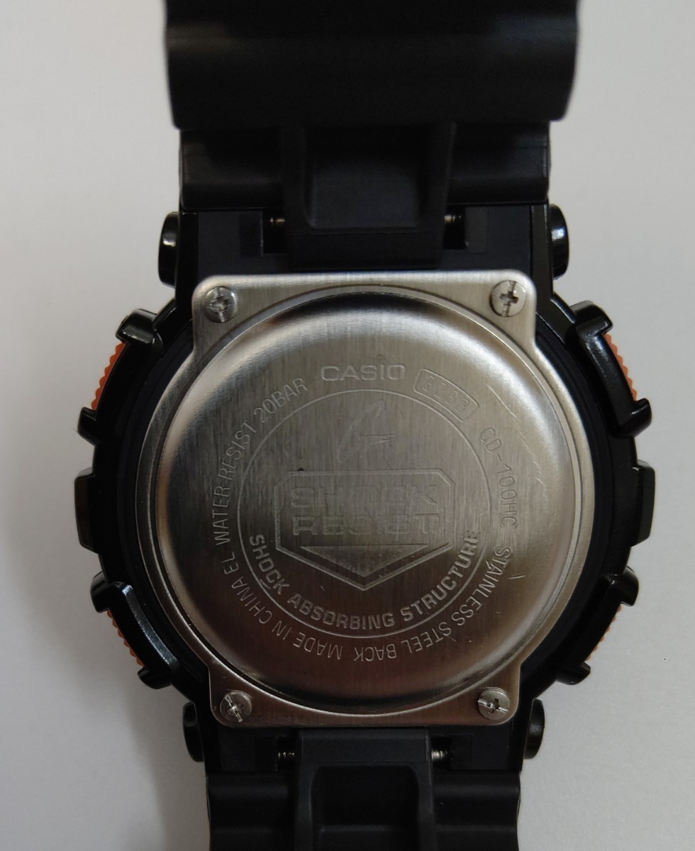 CASIO G-SHOCK GD-100HC-1JF ハイパーカラーズ オレンジ×ブラック デジタル 腕時計 美品 gshock_画像9