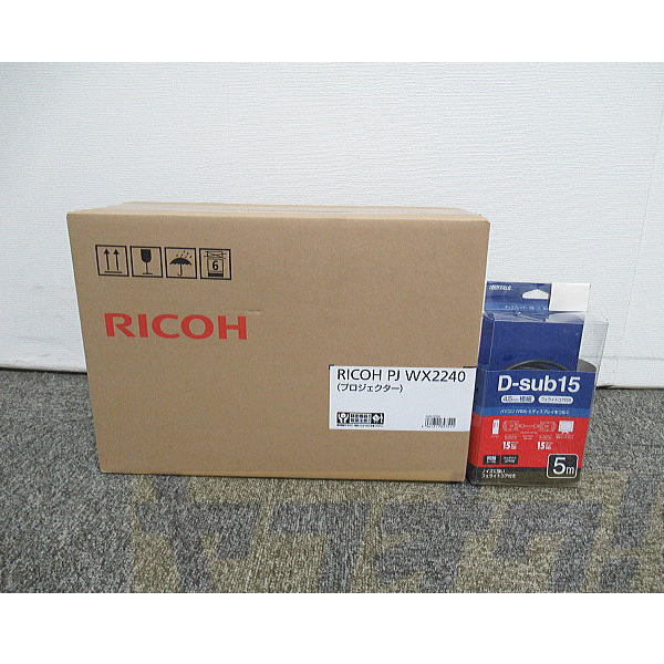 【中古】RICOH PJ WX2240 プロジェクター＋ディスプレイケーブルセット BUFFALO リコー【未使用品】_画像1