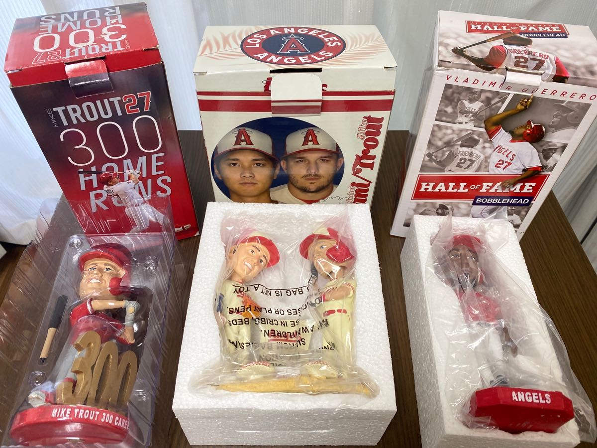 大谷翔平 マイクトラウト ボブルヘッド等 エンジェルス 7点セット