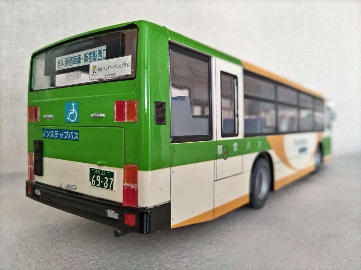 アオシマ模型 1/32東京都営バス(三菱ふそうエアロスター)素人組立品