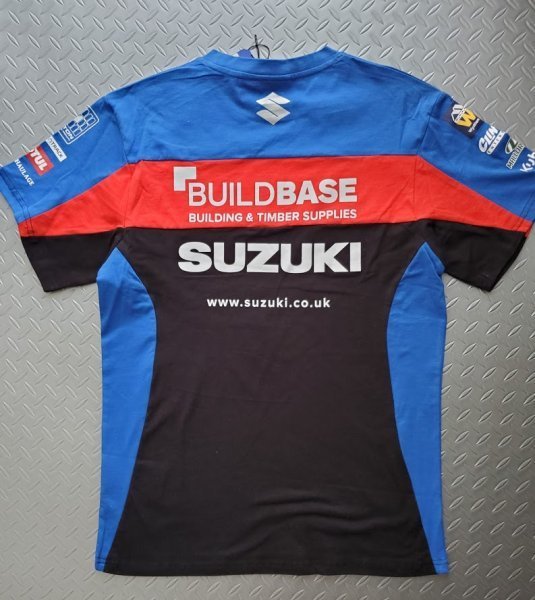 * стоимость доставки 385 иен [ стандартный товар * подлинный товар ] новый товар BUILDBASE SUZUKI Yoshimura Suzuki официальный футболка размер надпись M Япония размер L GSX-R UK ограничение!