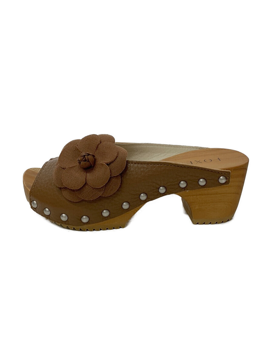 フォクシーブティック サンダル FLOWER WOODEN SHOES Sサイズ