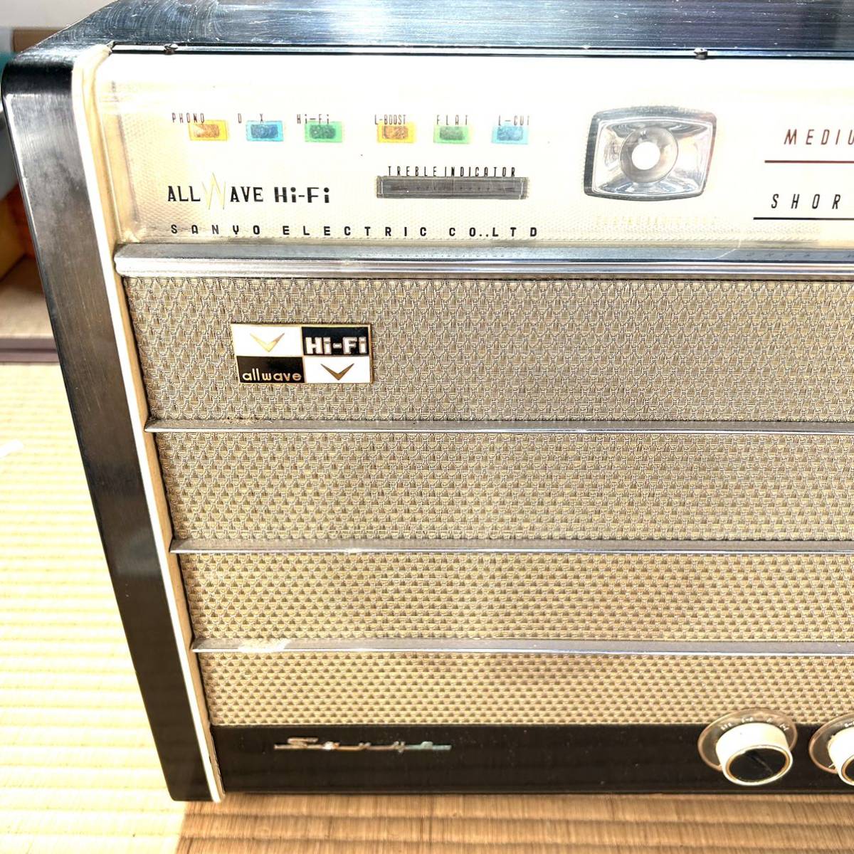 SANYO サンヨー MODEL SF-950 RADIO HI-FI ALL WAVE 真空管ラジオ