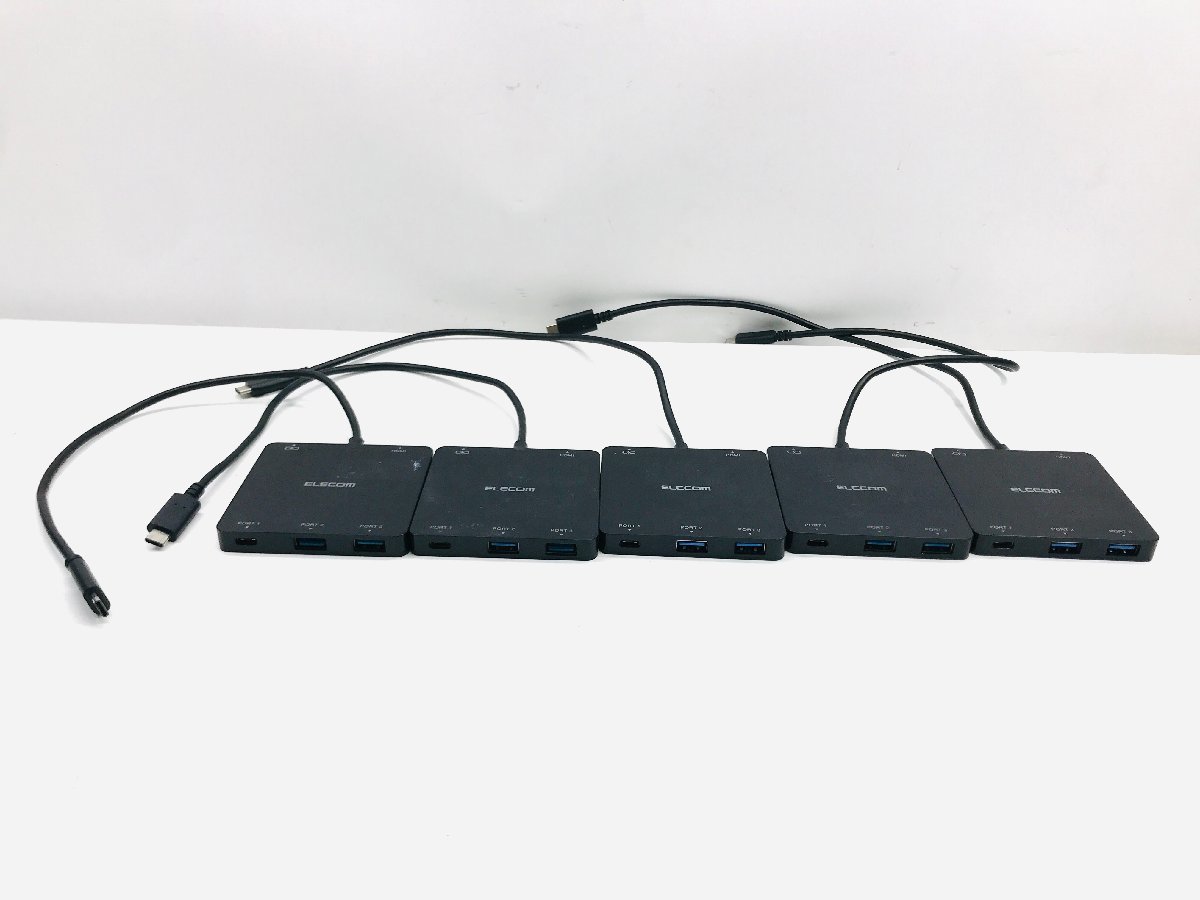5個セット　ELECOM U3HC-DC03BBK USB3.1ハブ/ Gen1/ ドッキングステーション/ Power Delivery対応/ Type-Cコネクタ【複数あり】_画像1