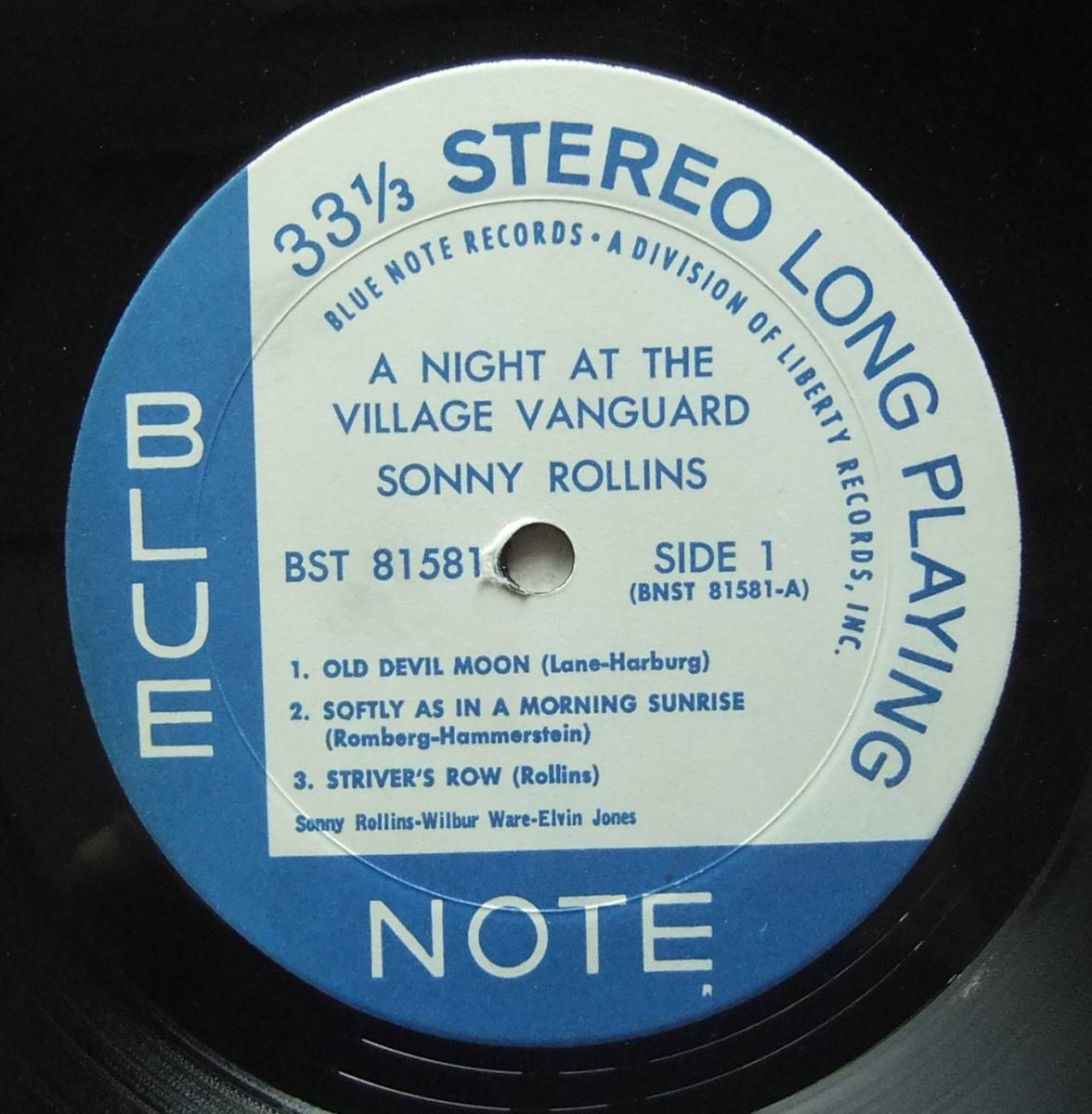 ◆ SONNY ROLLINS / A Night at The Village Vanguard ◆ Blue Note BST 85181 (Liberty) ◆_画像3