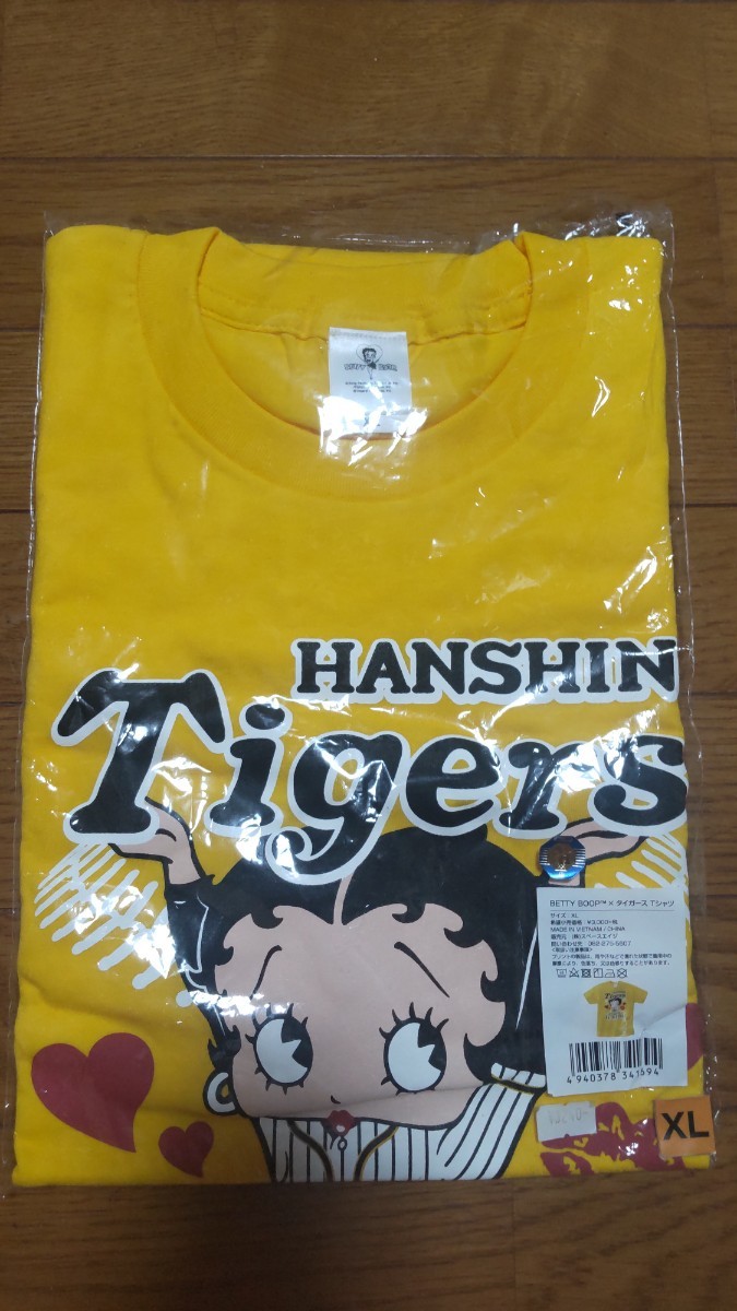 Betty Boop 阪神タイガース コラボTシャツ XLサイズ ベティ Betty Boop 阪神タイガース コラボTシャツ XLサイズ ベティ