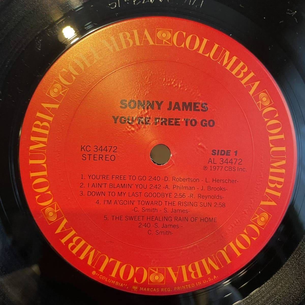 【US盤Org.】Sonny James You're Free To Go (1977) Columbia KC 34472 名盤_画像3