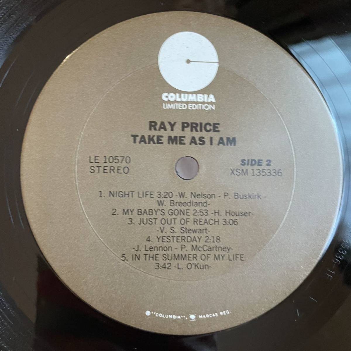【US盤】Ray Price Take Me As I Am (1968) Columbia LE 10570_画像4