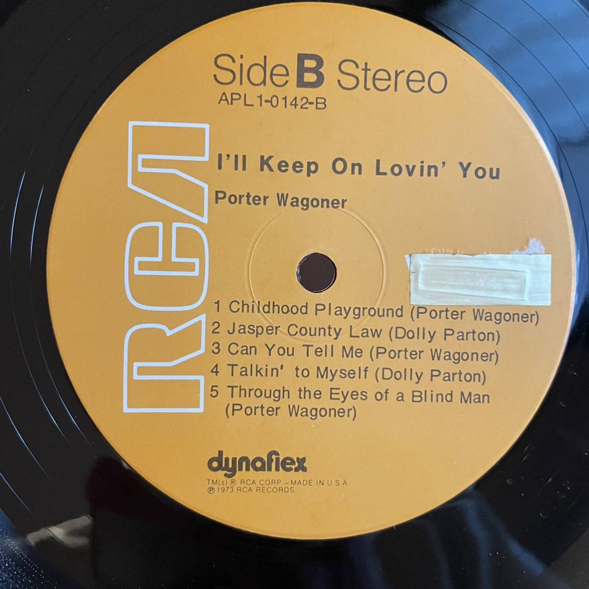 【US盤Org.】Porter Wagoner I'll Keep On Lovin' You (1973) RCA Victor APL1-0142_画像5