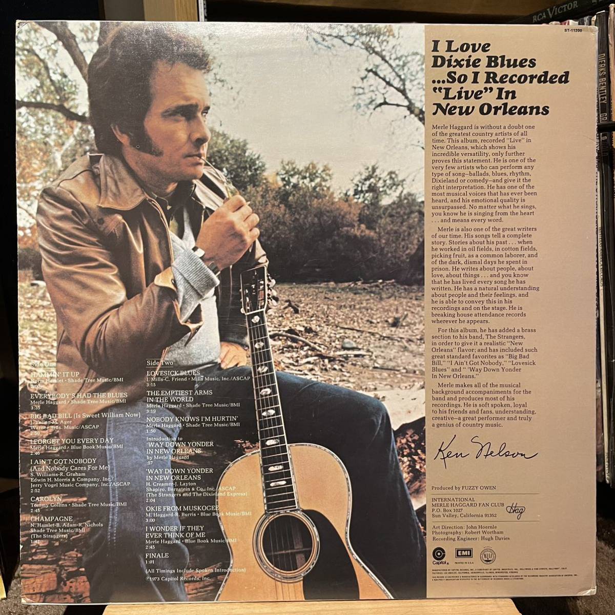 【US盤Org.】Merle Haggard And The Strangers I Love Dixie Blues ... So I Recorded Live In New Orleans (1973) Capitol ST-11200の画像2