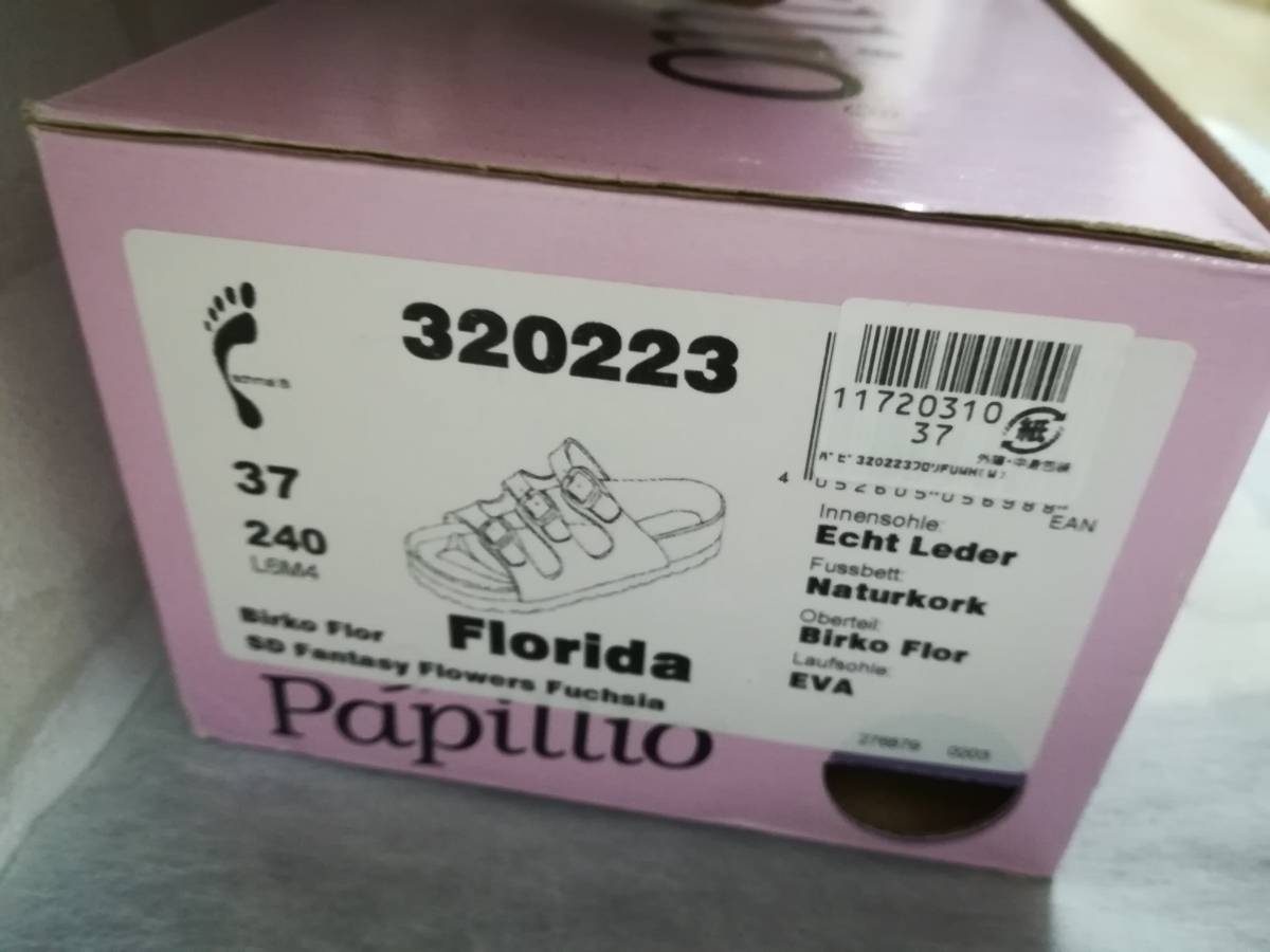 [全新未使用] Birkenstock papillio papillo涼鞋佛羅里達州大小37 24厘米 原文:【新品未使用】ビルケンシュトック パピリオ papillo サンダル　フロリダ　サイズ　37 24cm