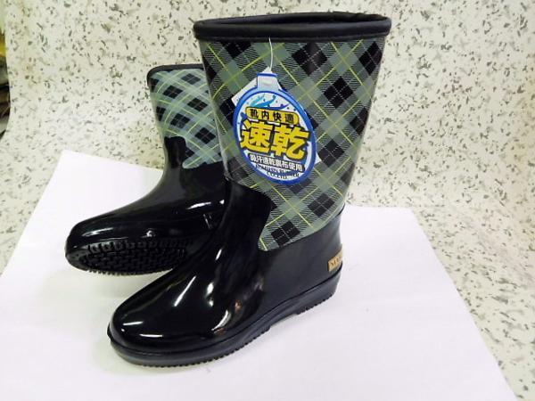 激安!半額以下! レディース 雨靴 レイン 長靴 ML-2203 速乾 黒色 EEE幅 22,5cm ￥3780