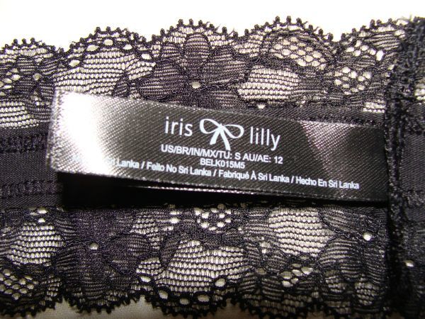 【未使用未開封】5枚組♪iris＆lilly LONDON/アイリス＆リリー★ Tバックレースコットンショーツ（ブラック）12　L　　　R11_画像3