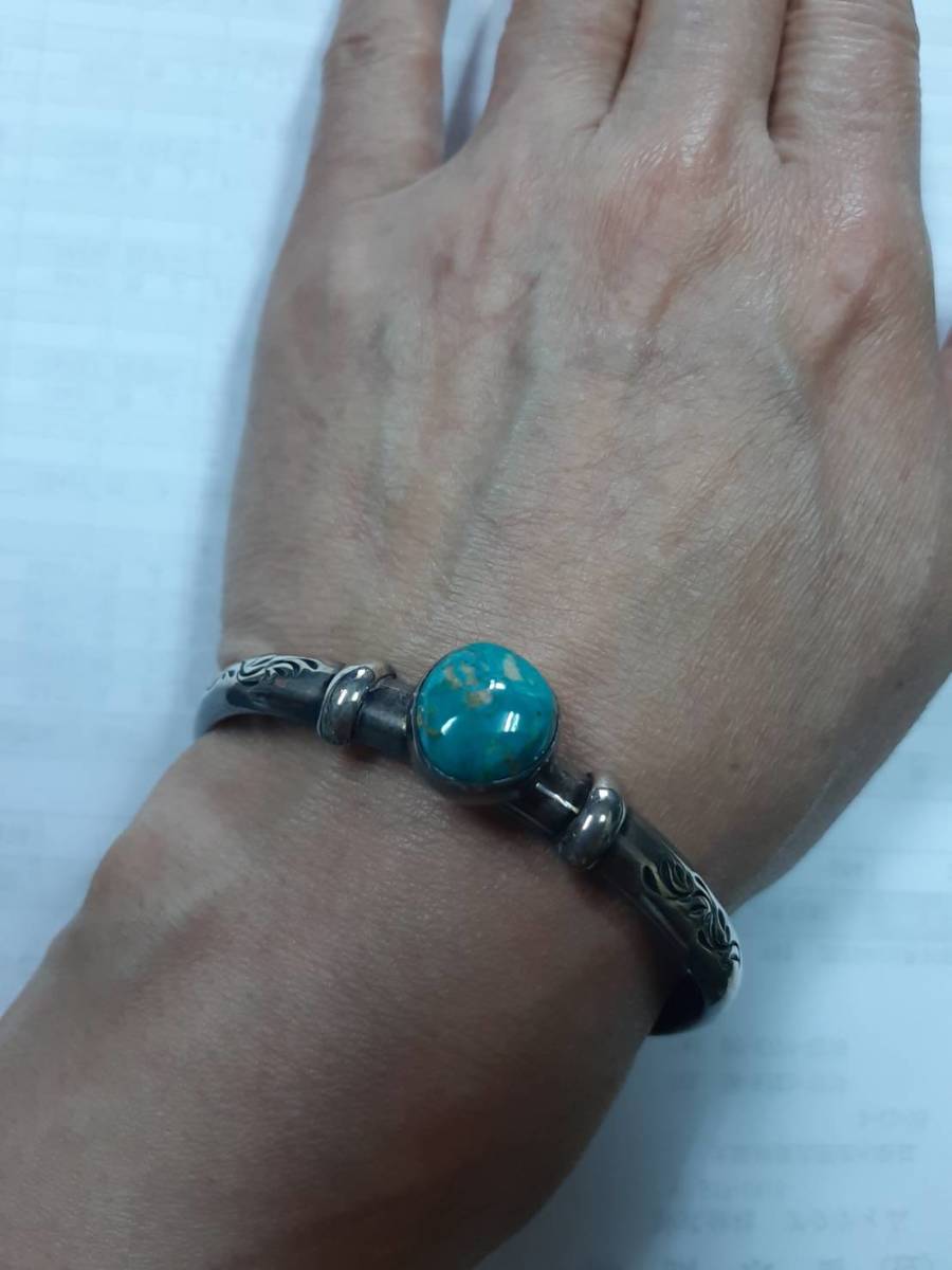 ones worker one zwa- car turquoise silver bangle 