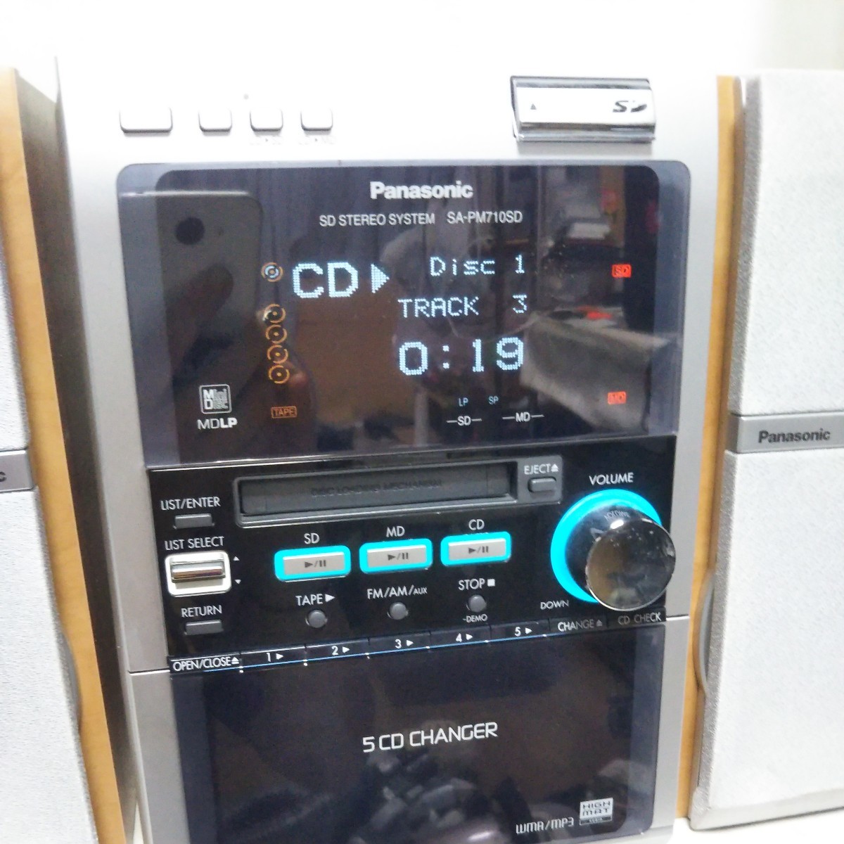 送料無料(２M1951)Pansonic　パナソニック　MDコンポ　CDコンポ　SA-PM710SD