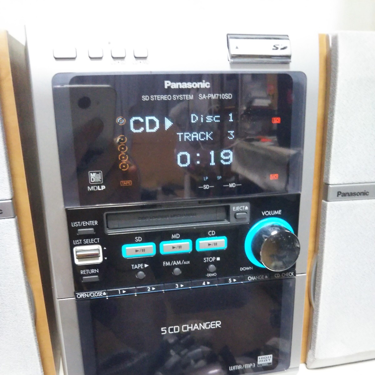 送料無料(2M1951)Pansonic パナソニック MDコンポ CDコンポ SA-PM710SD