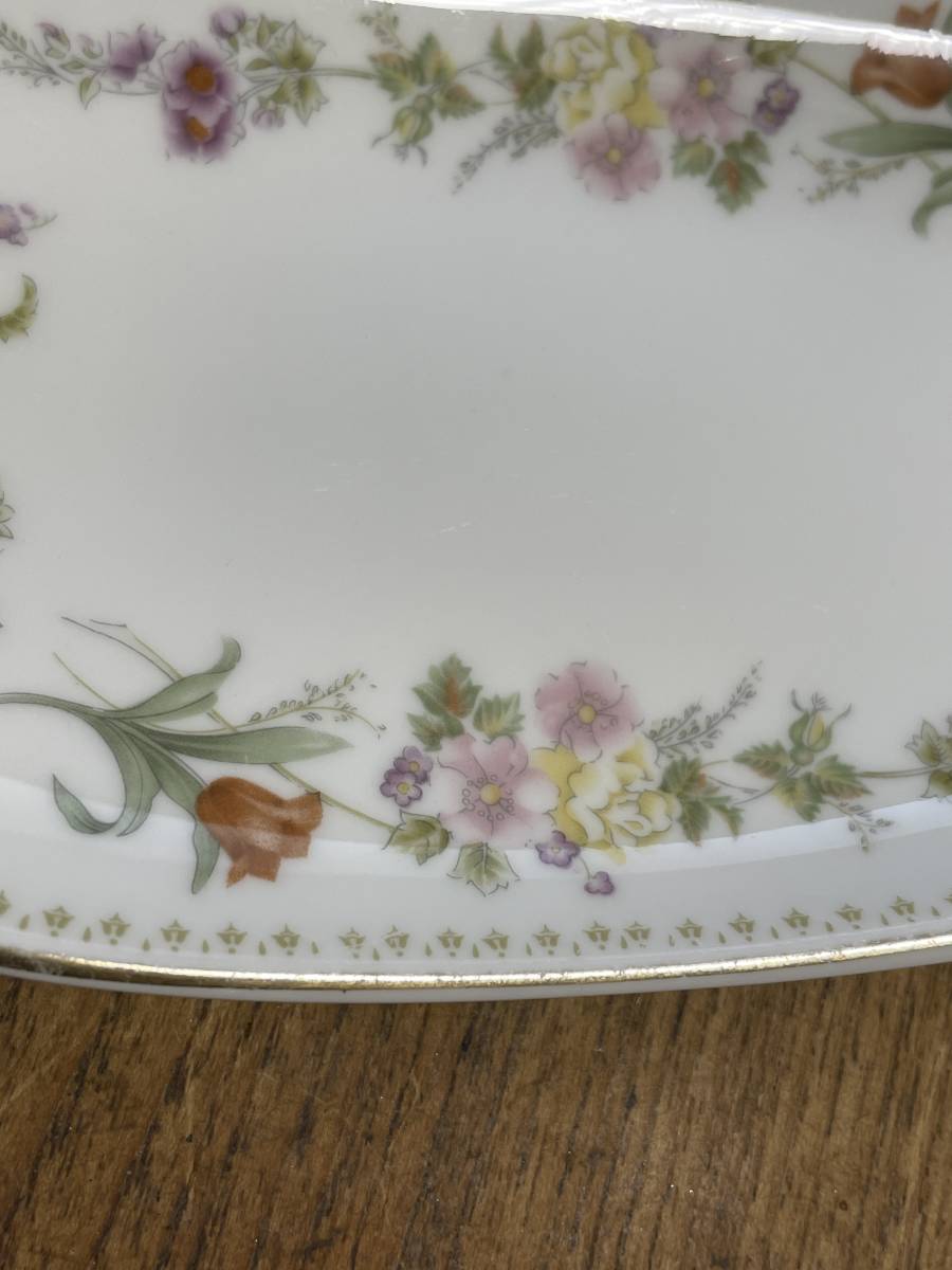 ★コレクター必見 レトロ イングランド製 Wedgwood ウェッジウッド ボーンチャイナ 花柄 プレート 2客 洋食器 ケーキ皿などに S0729●7の画像4