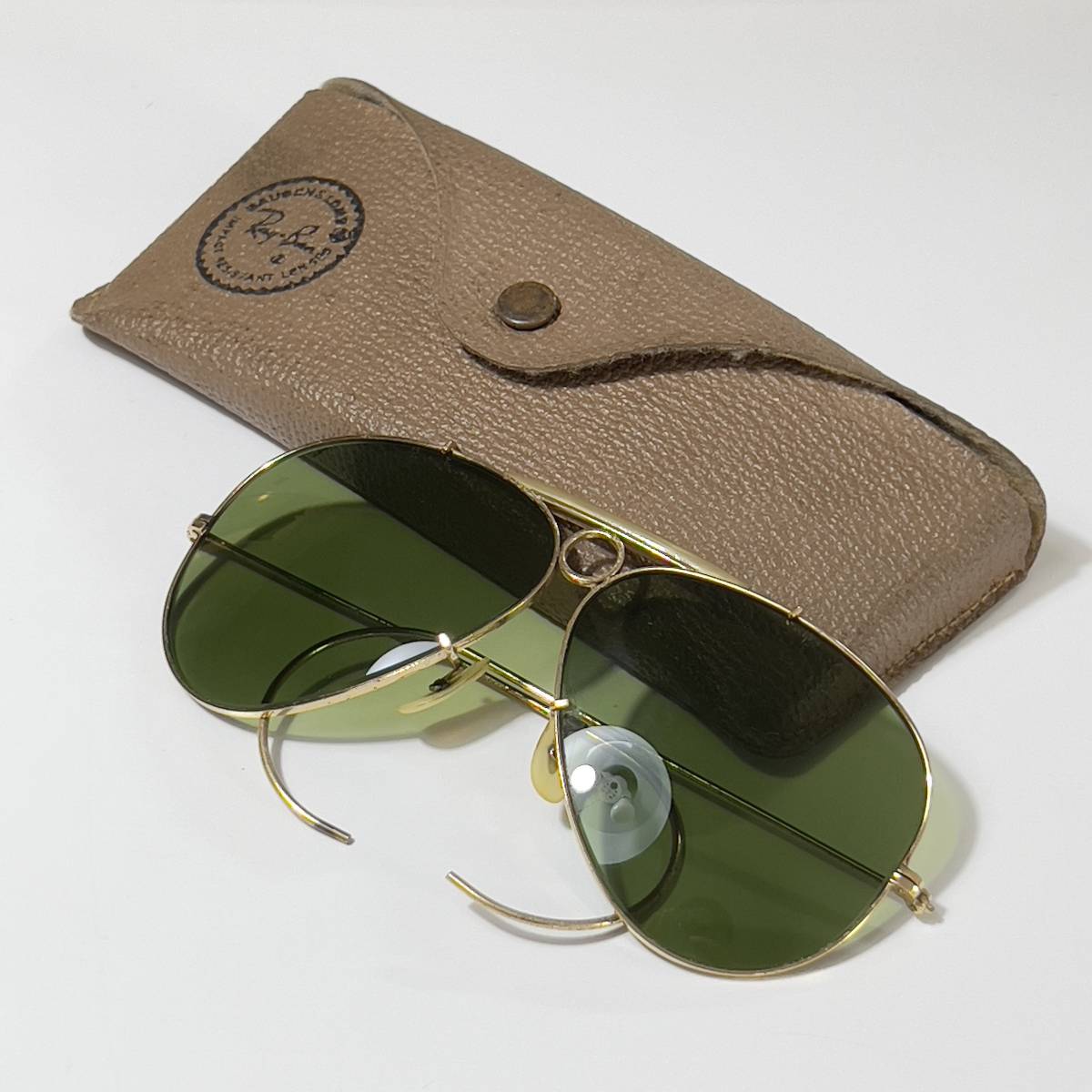 ◆70s Vintage B&L Ray-Ban ヴィンテージ ボシュロム社製 レイバン SHOOTER シューター レア 上部砂打 サングラス eyewear