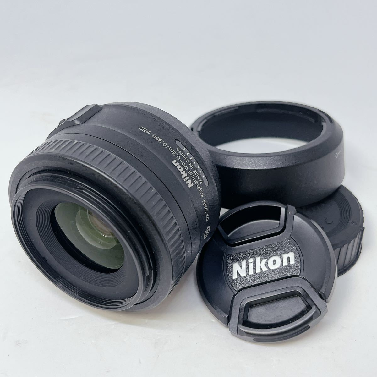 1円〜美品＊ニコン NIKON AF-S DX NIKKOR 35mm F1.8G レンズフード・キャップ付の画像1