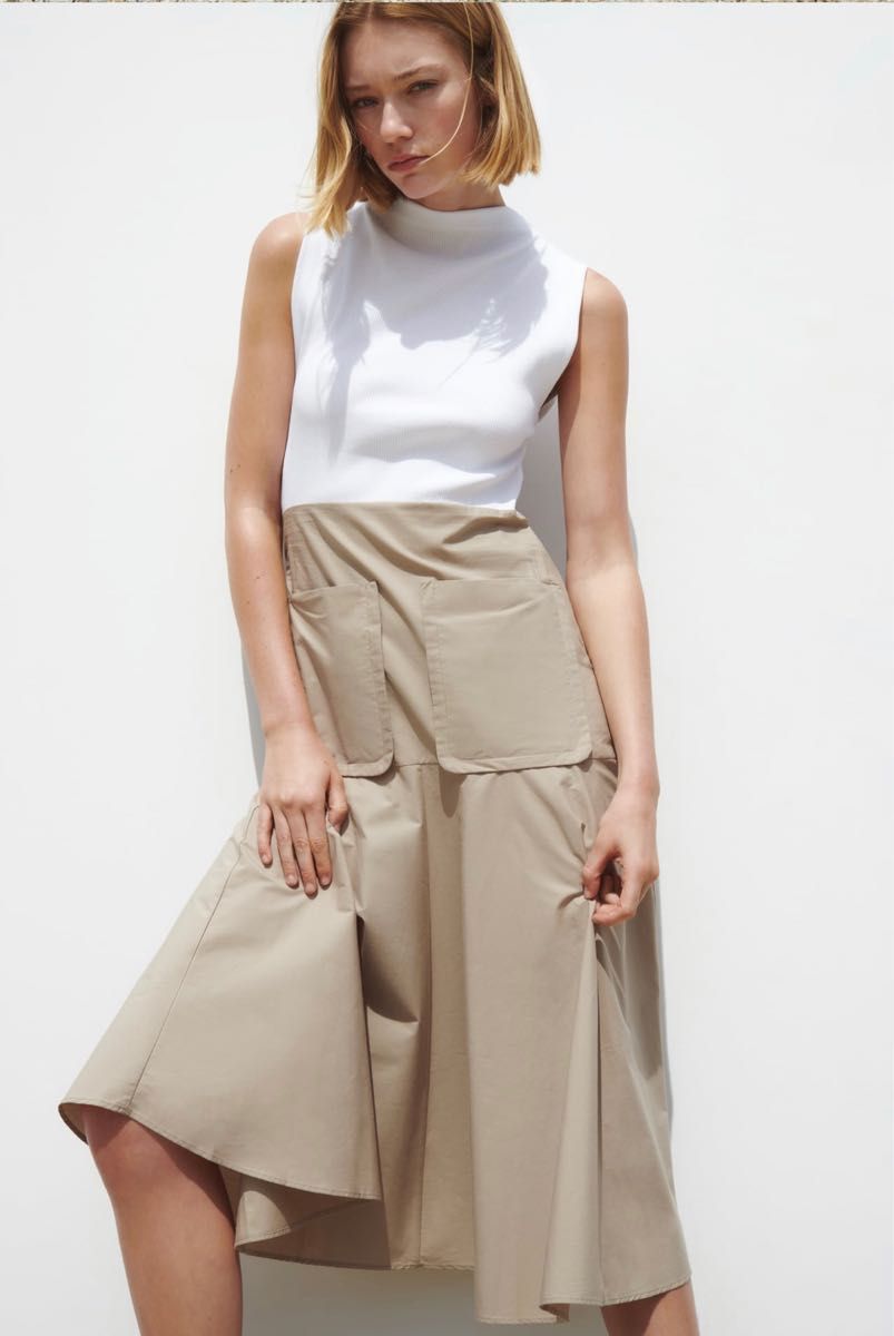 ZARA/マッチングポケット付きワンピース S【新品・未使用】新作 ZARA/マッチングポケット付きワンピース S【新品・未使用】新作