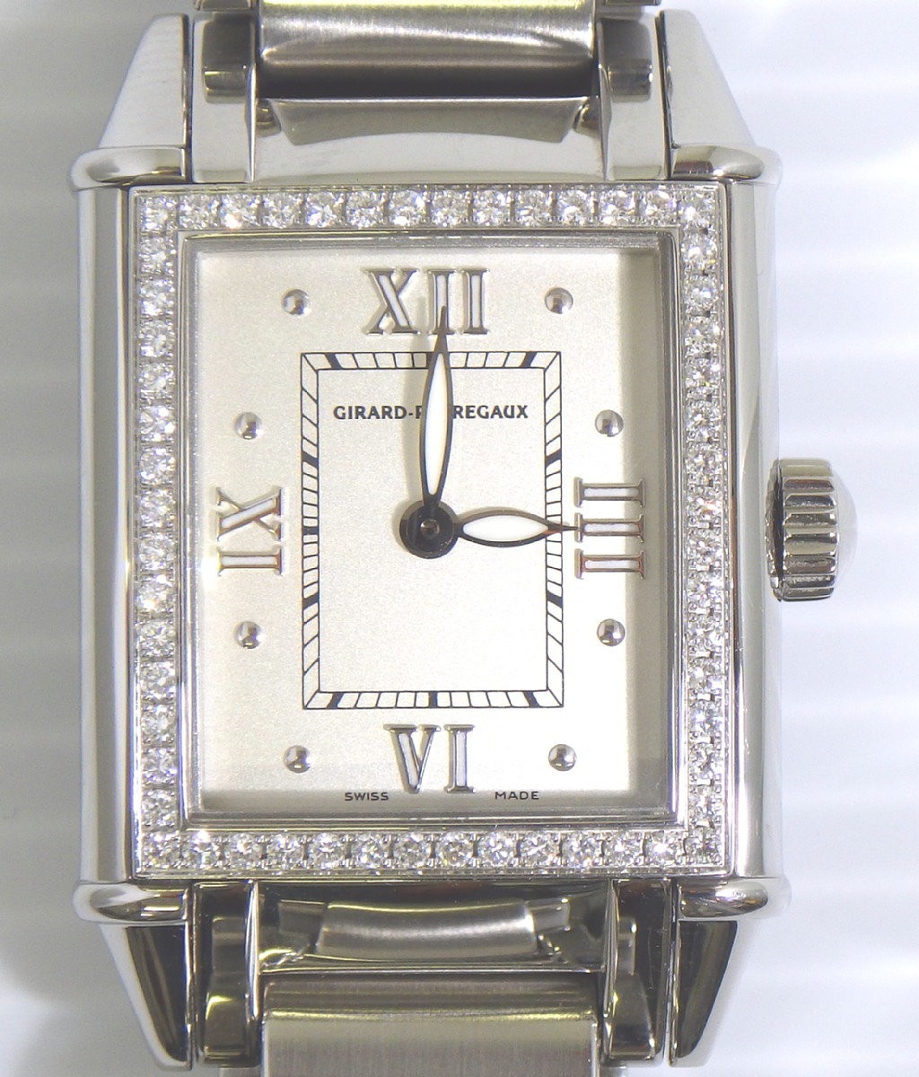 ジラールペルゴ GIRARD PERREGAUX ヴィンテージ1945 25740 レディース 純正ダイヤ シルバー usedの画像2