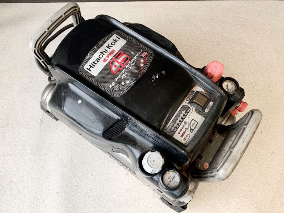 1円 動作品 日立工機(HIKOKI)高圧 エアコンプレッサー EC1445H 高圧