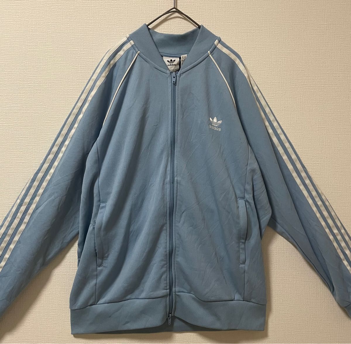 adidas 古着 トレフォイルロゴ 水色 ATP ジャージ トラックジャケット